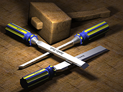 Carpenters Chisels and Mallet.