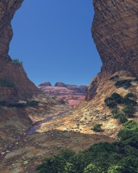 At the bottom of the canyon