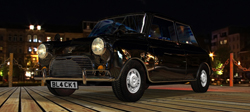 Black Mini Cooper.