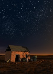Starry night in the steppe