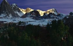 Himalayas before sunset