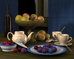 Ceramics and fruits
