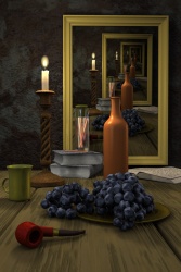Still life with candle