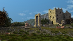 The ruins of the old castle