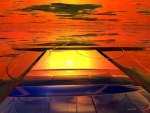 Sun in glass