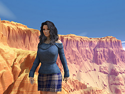 Girl And Canyon