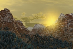 Dazzling sunset
