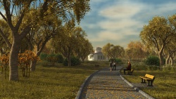 Autumn park on a sunny day