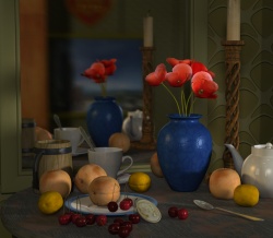 Still life with reflection