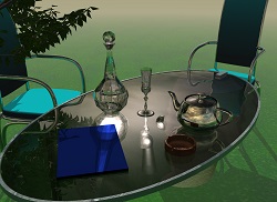 Mesa en el Jardin