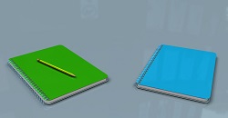 Lapiz y cuadernos