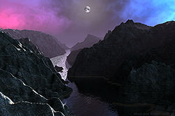Moon over Ravine