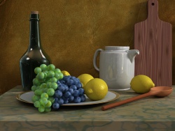 With an old bottle
