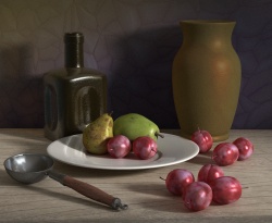 Plums and pears