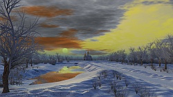 Cold winter sun
