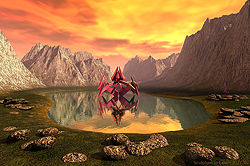 Sculpture in Lake