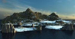 Deshielo en las montañas