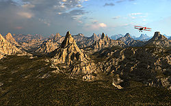 Flight over Peaks