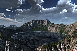 Vortex in Crater