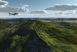 Flight over Hills