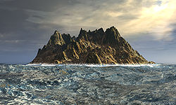 Isle in Heavy Sea