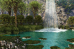 Waterfall in Pond